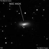 NGC 4424 - спиральная галактика с баром. Описание NGC 4424:, Галактика в созвездии Дева