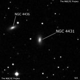 NGC 4431 - линзовидная галактика. Описание NGC 4431:, Галактика в созвездии Дева