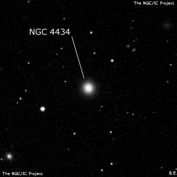 NGC 4434 - эллиптическая галактика. Описание NGC 4434:, Галактика в созвездии Дева