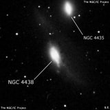 NGC 4438 - линзовидная галактика. Описание NGC 4438:, Галактика в созвездии Дева