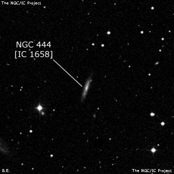 NGC 444 - галактика. Описание NGC 444:, Галактика в созвездии Рыбы