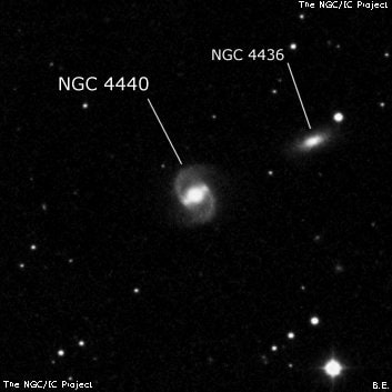 NGC 4440 - спиральная галактика с баром. Описание NGC 4440:, Галактика в созвездии Дева