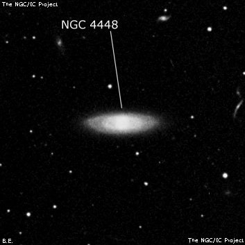 NGC 4448 - спиральная галактика с баром. Описание NGC 4448:, Галактика в созвездии Волосы Вероники