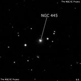 NGC 445 - линзовидная галактика. Описание NGC 445:, Галактика в созвездии Кит