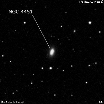 NGC 4451 - спиральная галактика. Описание NGC 4451:, Галактика в созвездии Дева