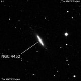 NGC 4452 - линзовидная галактика. Описание NGC 4452:, Галактика в созвездии Дева