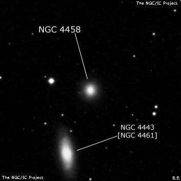 NGC 4458 - эллиптическая галактика. Описание NGC 4458:, Галактика в созвездии Дева