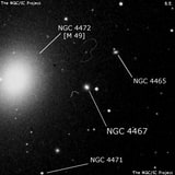 NGC 4467 - эллиптическая галактика. Описание NGC 4467:, Галактика в созвездии Дева