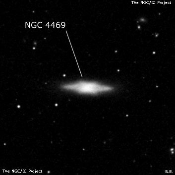 NGC 4469 - спиральная галактика с баром. Описание NGC 4469:, Галактика в созвездии Дева