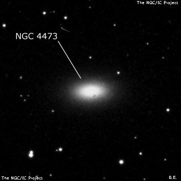 NGC 4473 - эллиптическая галактика. Описание NGC 4473:, Галактика в созвездии Волосы Вероники