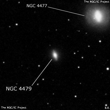 NGC 4479 - спиральная галактика с баром. Описание NGC 4479:, Галактика в созвездии Волосы Вероники