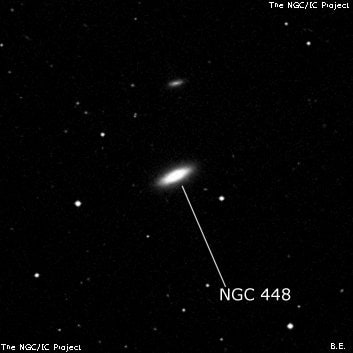 NGC 448 - галактика. Описание NGC 448:, Галактика в созвездии Кит