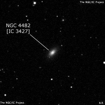 NGC 4482 - эллиптическая галактика. Описание NGC 4482:, Галактика в созвездии Дева