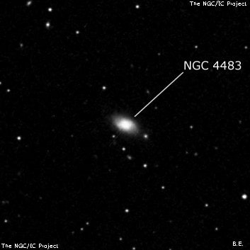 NGC 4483 - спиральная галактика с баром. Описание NGC 4483:, Галактика в созвездии Дева