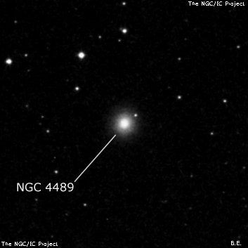 NGC 4489 - эллиптическая галактика. Описание NGC 4489:, Галактика в созвездии Волосы Вероники