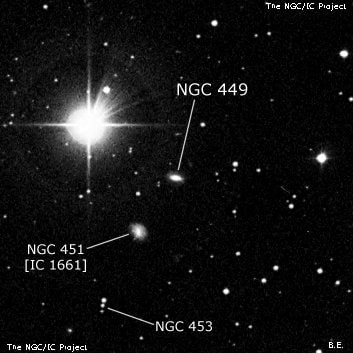 NGC 449 - спиральная галактика. Описание NGC 449:, Галактика в созвездии Рыбы