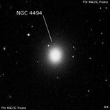 NGC 4494 - эллиптическая галактика. Описание NGC 4494:, Галактика в созвездии Волосы Вероники
