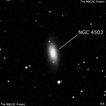 NGC 4503 - спиральная галактика с баром. Описание NGC 4503:, Галактика в созвездии Дева
