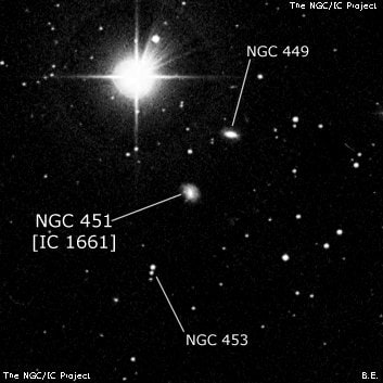 NGC 451 - спиральная галактика. Описание NGC 451:, Галактика в созвездии Рыбы