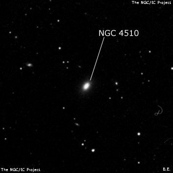 NGC 4510 - эллиптическая галактика. Описание NGC 4510:, Галактика в созвездии Дракон