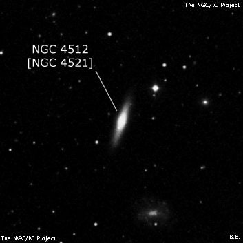 NGC 4512 - линзовидная галактика. Описание NGC 4512:, Объект глубокого космоса в созвездии Дракон