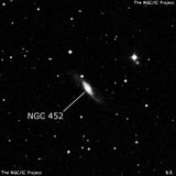 NGC 452 - спиральная галактика с баром. Описание NGC 452:, Галактика в созвездии Рыбы