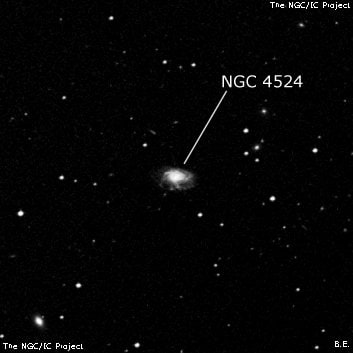 NGC 4524 - галактика. Описание NGC 4524:, Галактика в созвездии Ворон