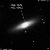 NGC 4526 - спиральная галактика с баром. Описание NGC 4526:, Объект глубокого космоса в созвездии Дева
