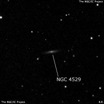 NGC 4529 - спиральная галактика. Описание NGC 4529:, Галактика в созвездии Волосы Вероники
