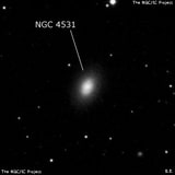 NGC 4531 - спиральная галактика с баром. Описание NGC 4531:, Галактика в созвездии Дева
