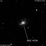 NGC 4534 - спиральная галактика. Описание NGC 4534:, Галактика в созвездии Гончие Псы