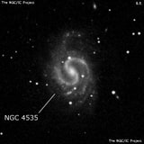 NGC 4535 - спиральная галактика с баром. Описание NGC 4535:, Галактика в созвездии Дева