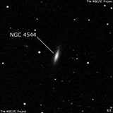 NGC 4544 - спиральная галактика с баром. Описание NGC 4544:, Галактика в созвездии Дева