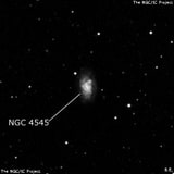 NGC 4545 - спиральная галактика с баром. Описание NGC 4545:, Галактика в созвездии Дракон