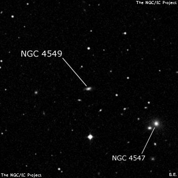NGC 4549 - спиральная галактика. Описание NGC 4549:, Галактика в созвездии Большая Медведица