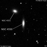 NGC 4550 - спиральная галактика с баром. Описание NGC 4550:, Галактика в созвездии Дева
