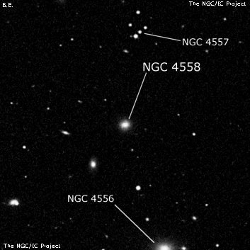 NGC 4558 - спиральная галактика. Описание NGC 4558:, Галактика в созвездии Волосы Вероники