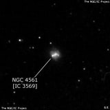 NGC 4561 - спиральная галактика с баром. Описание NGC 4561:, Галактика в созвездии Волосы Вероники