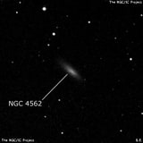 NGC 4562 - спиральная галактика с баром. Описание NGC 4562:, Галактика в созвездии Волосы Вероники