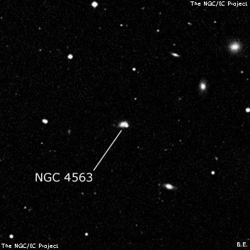NGC 4563 - спиральная галактика. Описание NGC 4563:, Галактика в созвездии Волосы Вероники