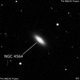 NGC 4564 - эллиптическая галактика. Описание NGC 4564:, Галактика в созвездии Дева