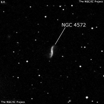 NGC 4572 - спиральная галактика. Описание NGC 4572:, Галактика в созвездии Дракон