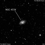NGC 4574 - спиральная галактика с баром. Описание NGC 4574:, Галактика в созвездии Центавр