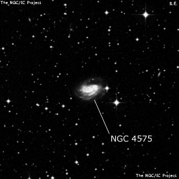 NGC 4575 - спиральная галактика с баром. Описание NGC 4575:, Галактика в созвездии Центавр