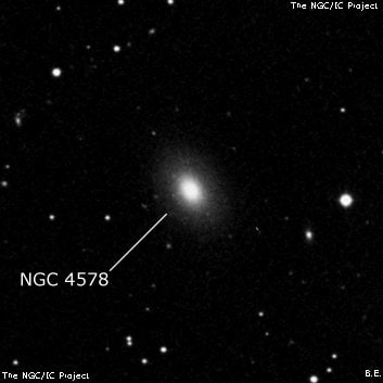 NGC 4578 - линзовидная галактика. Описание NGC 4578:, Галактика в созвездии Дева