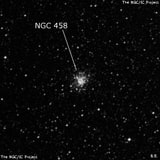 NGC 458 - рассеянное скопление звёзд. Описание NGC 458:, Рассеянное скопление в созвездии Тукан