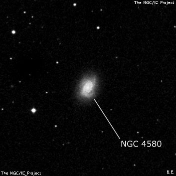 NGC 4580 - спиральная галактика с баром. Описание NGC 4580:, Галактика в созвездии Дева