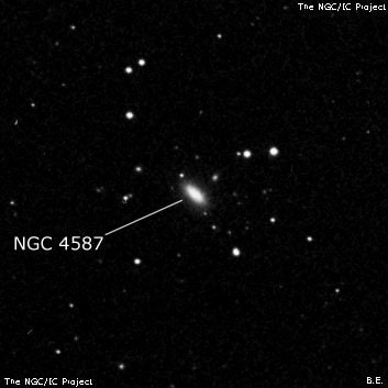 NGC 4587 - линзовидная галактика. Описание NGC 4587:, Галактика в созвездии Дева