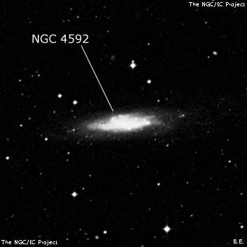 NGC 4592 - спиральная галактика. Описание NGC 4592:, Галактика в созвездии Дева