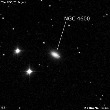 NGC 4600 - линзовидная галактика. Описание NGC 4600:, Галактика в созвездии Дева